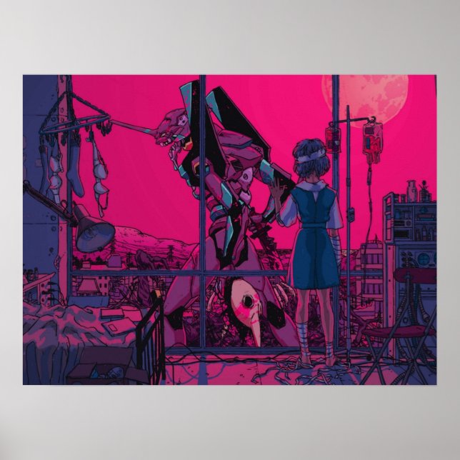 Rei Ayanami  Neon Genesis Evangelion Poster (Front)