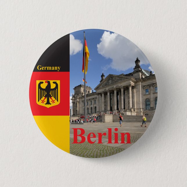 Reichstag building. Berlin, Germany Pinback Button (Front)