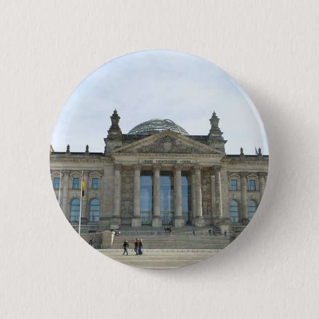 Reichstag Building in Berlin Button (Front)