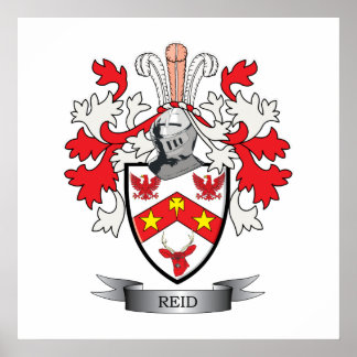 Reid Family Crest Coat of Arms Poster