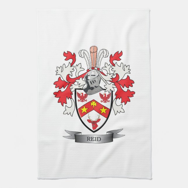 Reid Family Crest Coat of Arms Towel (Vertical)