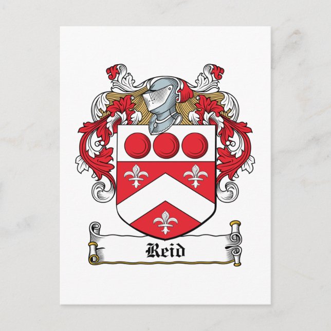 Reid Family Crest Postcard (Front)