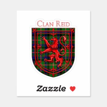Reid Tartan Scottish Plaid Lion Rampant Sticker by thecelticflame at Zazzle