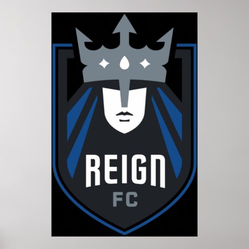 Reign FC Icon Fitted Poster