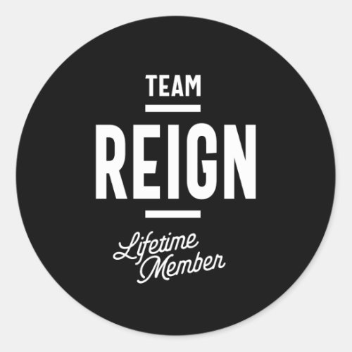Reign First Name Gift Idea Classic Round Sticker