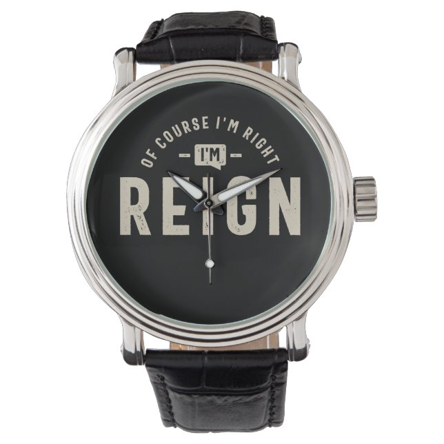Reign Personalized Name  Watch (Front)