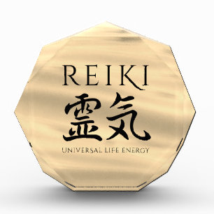 Reiki 霊気 Japanese Calligraphic Life Energy Acrylic Award
