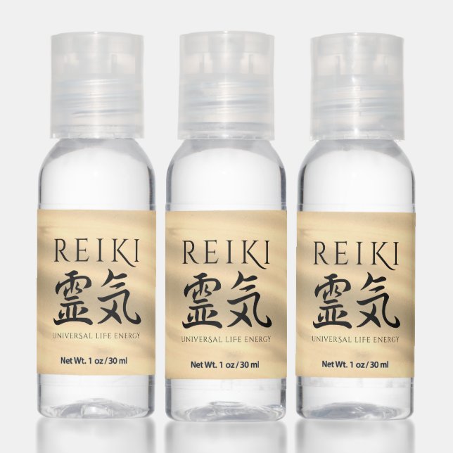 Reiki 霊気 Japanese Calligraphic Life Energy Hand Sanitizer (Set)