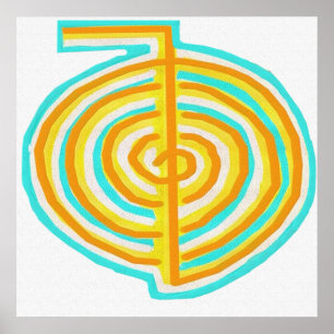 Reiki Alternative Natural Healing Symbol Chokurei Poster