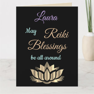 Reiki Blessings Get Well greeting Card