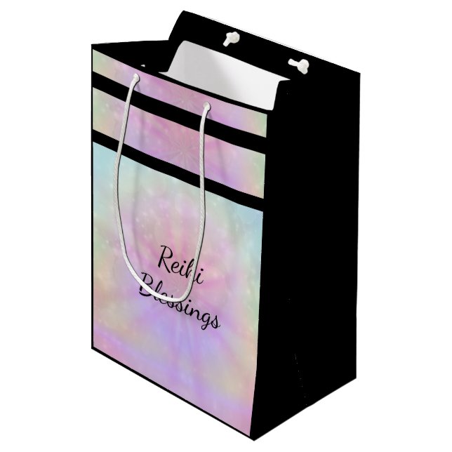 Reiki Blessings Medium Gift Bag (Front Angled)