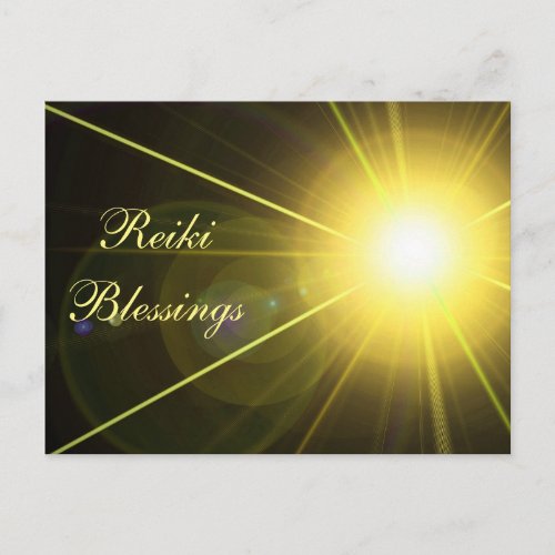 Reiki Blessings quote Postcard