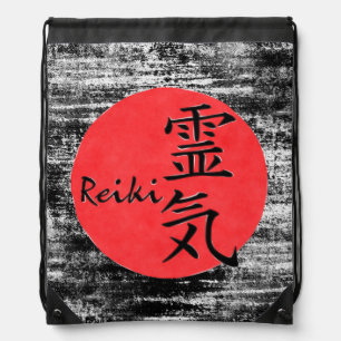 Reiki Calligraphy And Word 1 Drawstring Bag