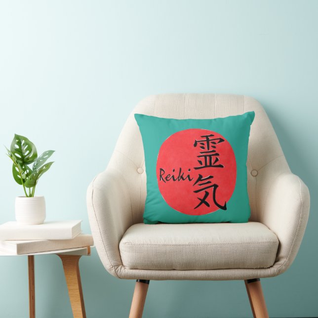 Reiki Calligraphy And Word 1 Throw Pillow (Chair)