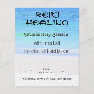 Reiki calm beach health and wellbeing A5 flyer
