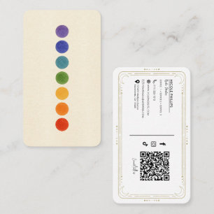 Reiki Chakra Energy Healer Social Media QR Business Card