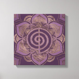 Reiki Cho Ku Rei - pastel and gold Canvas Print