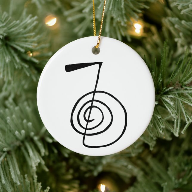 Reiki: Cho Ku Rei: The Power Symbol Ceramic Ornament (Tree)