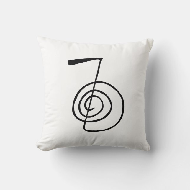 Reiki: Cho Ku Rei: The Power Symbol Throw Pillow (Front)