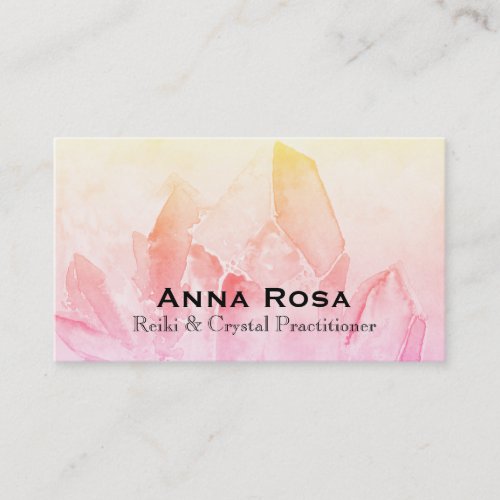  Reiki Crystal Yoga Reiki Master Energy Healer Business Card