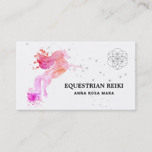 *~* Reiki Energy Healing Equestrian Horse Business Card