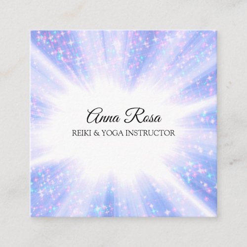  Reiki Energy Healing Rays Light Worker Square Business Card