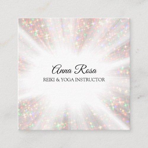 Reiki Energy Healing Rays Light Worker Square Business Card