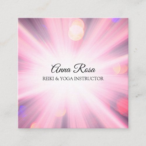  Reiki Energy Healing Rays Light Worker Square Business Card