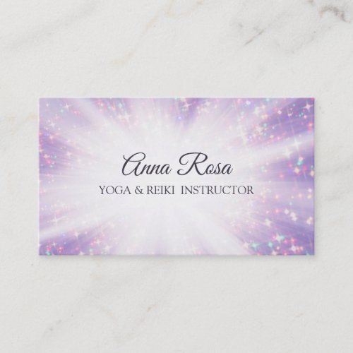   Reiki Energy Healing Sparkle Rays Business Card