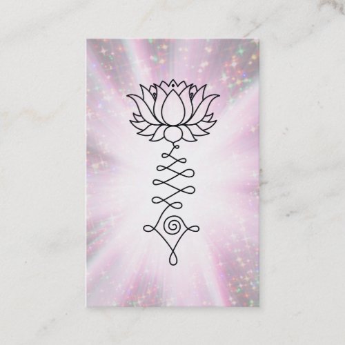  Reiki Energy Healing Sparkle  Rays Lotus Business Card