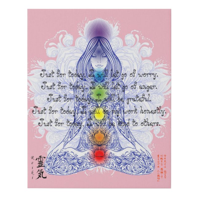 Reiki Faux Canvas Print (Front)