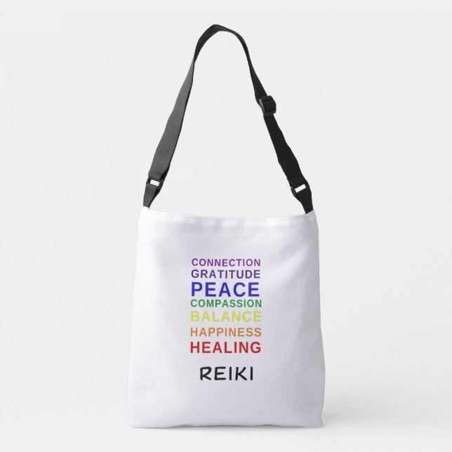 Reiki Flower T-Shirt Crossbody Bag (Back)