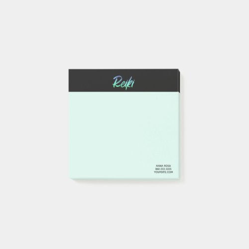 *~* Reiki Green Turquoise Blue &amp;  Iridescent Post-it Notes