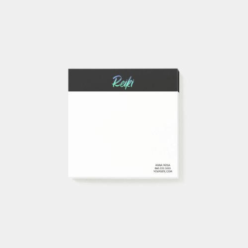 *~* Reiki Green Turquoise Blue &amp;  Iridescent Post-it Notes