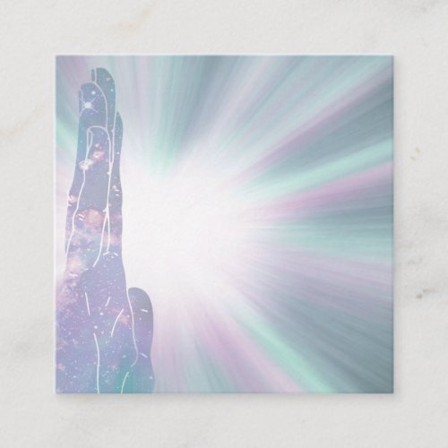  Reiki Hand Energy Healing Rays Light Worker Square Business Card
