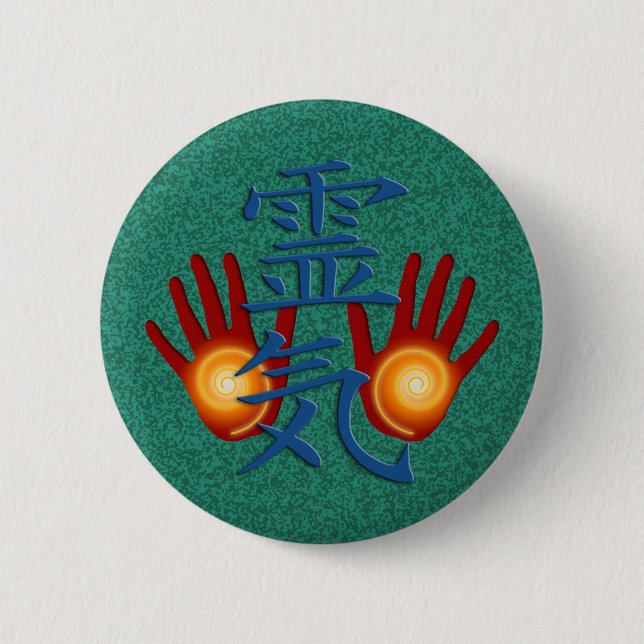 Reiki Hands Button (Front)