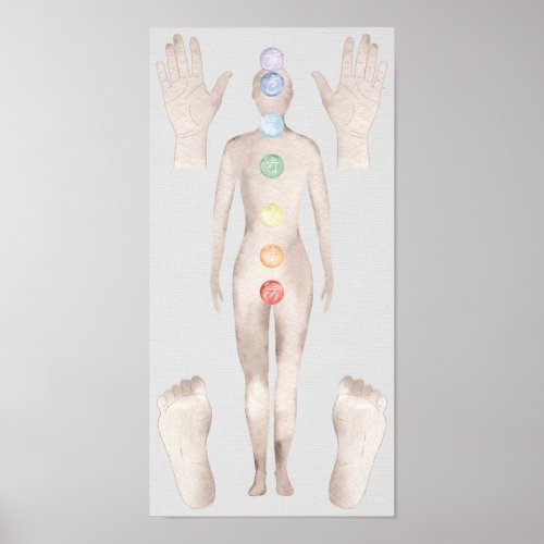 Reiki Healing Board Poster
