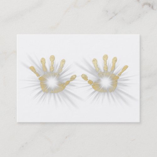  Reiki Healing Energy Gold Foil Hands Business Card