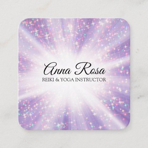  Reiki  Healing Energy Rays Light Worker Square Business Card