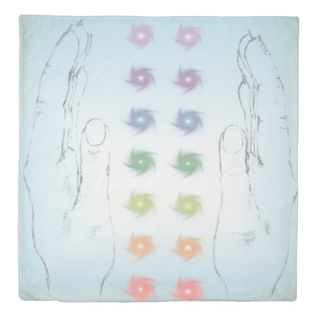 Reiki Healing Hands Duvet Cover (Front)