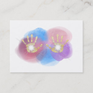 *~* Reiki Healing Hands Radiating Energy Gold Foil Business Card