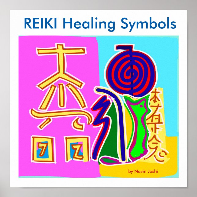 REIKI Healing Symbols 2016 by Master Navin Joshi Poster (Front)