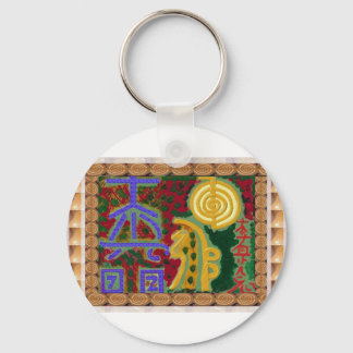 Reiki Healing Symbols by Navin Joshi Artist Canada Keychain