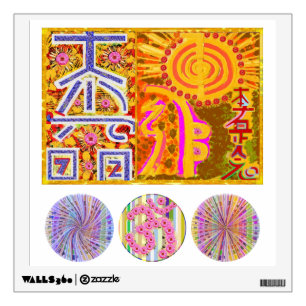 REIKI Healing Symbols, OM Mantra n CHAKRA Wall Decal