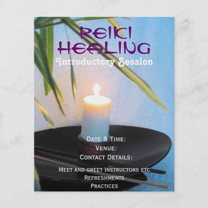 Reiki holistic health and wellbeing A5 flyer | Zazzle