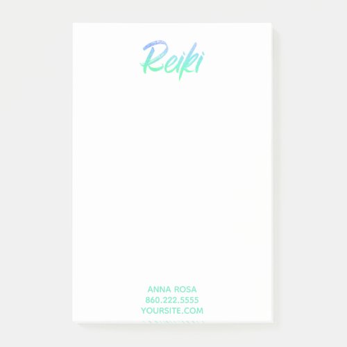 *~* Reiki Iridescent Blue Green &amp; Turquoise Post-it Notes