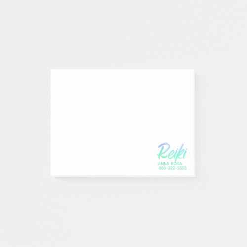 *~* Reiki Iridescent Green Blue&amp; Turquoise Post-it Notes