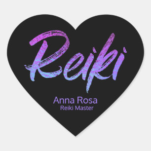 *~* Reiki Iridescent Heart Purples, Magenta, Blues Sticker