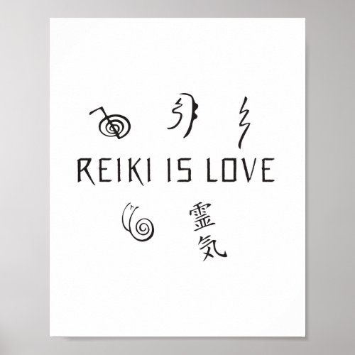 Reiki is love  Spirituality Therapy Gifts Poster