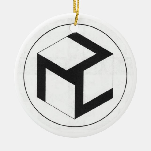 Reiki Kanji and Female Antahkarana Ceramic Ornament (Front)